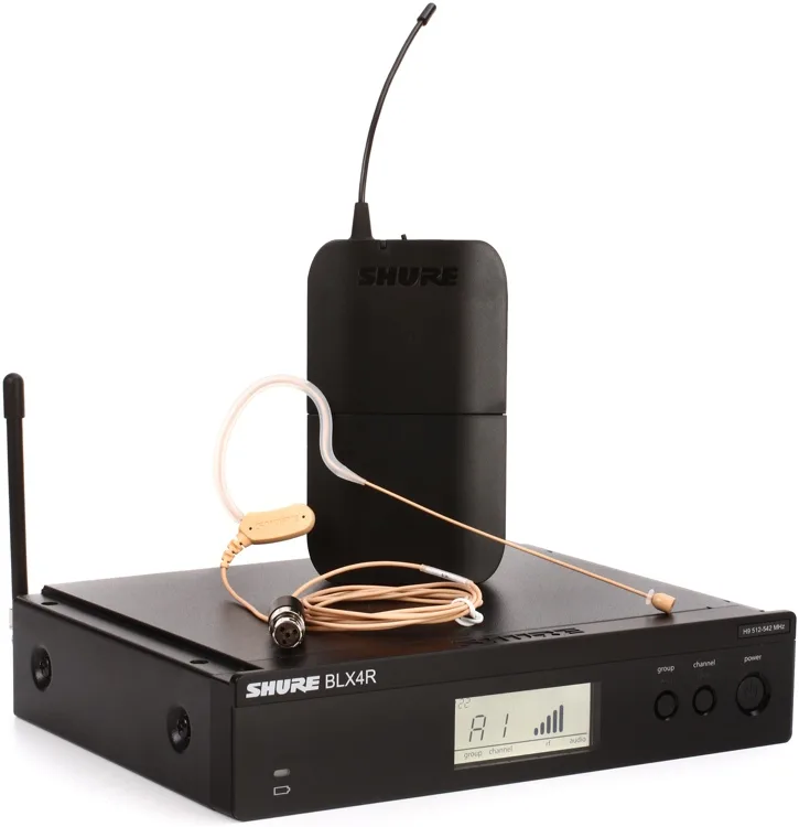 shure blx14rmx53 wireless headworn microphone system h9 band