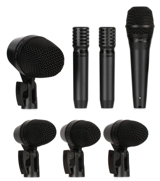 shure pgadrumkit7 7 piece drum microphone kit
