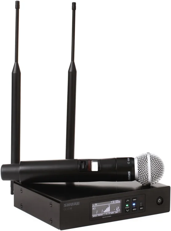 shure qlxd24sm58 digital wireless handheld microphone system g50 band